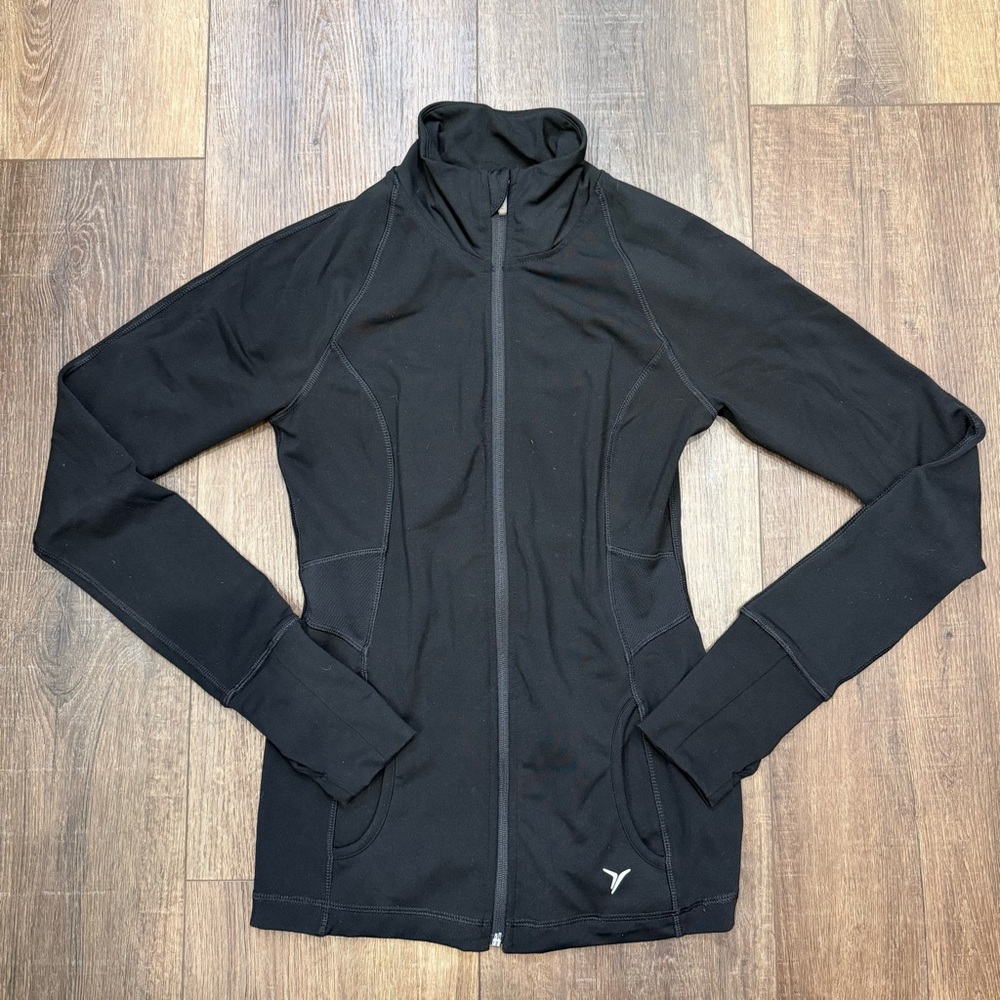 Old navy active black athletic full zip up